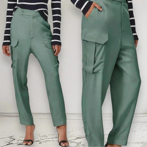 NEW EQUIPMENT FEMME Drop crotch Cargo Pants in Beige Size 8 - Picture 11 of 11